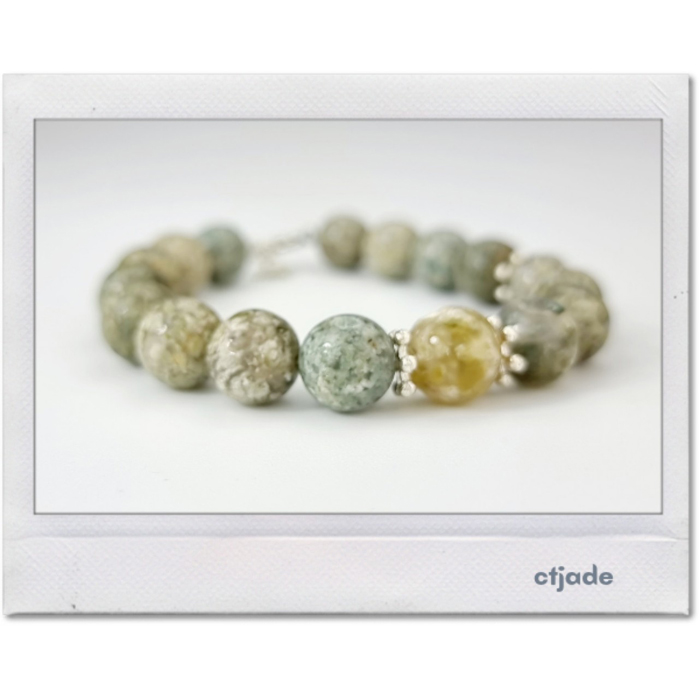 2106048 Trang sức phong thủy hộ mệnh may mắn thịnh vượng vòng tay đá Thạch anh đại dương Ocean Jasper CTjade